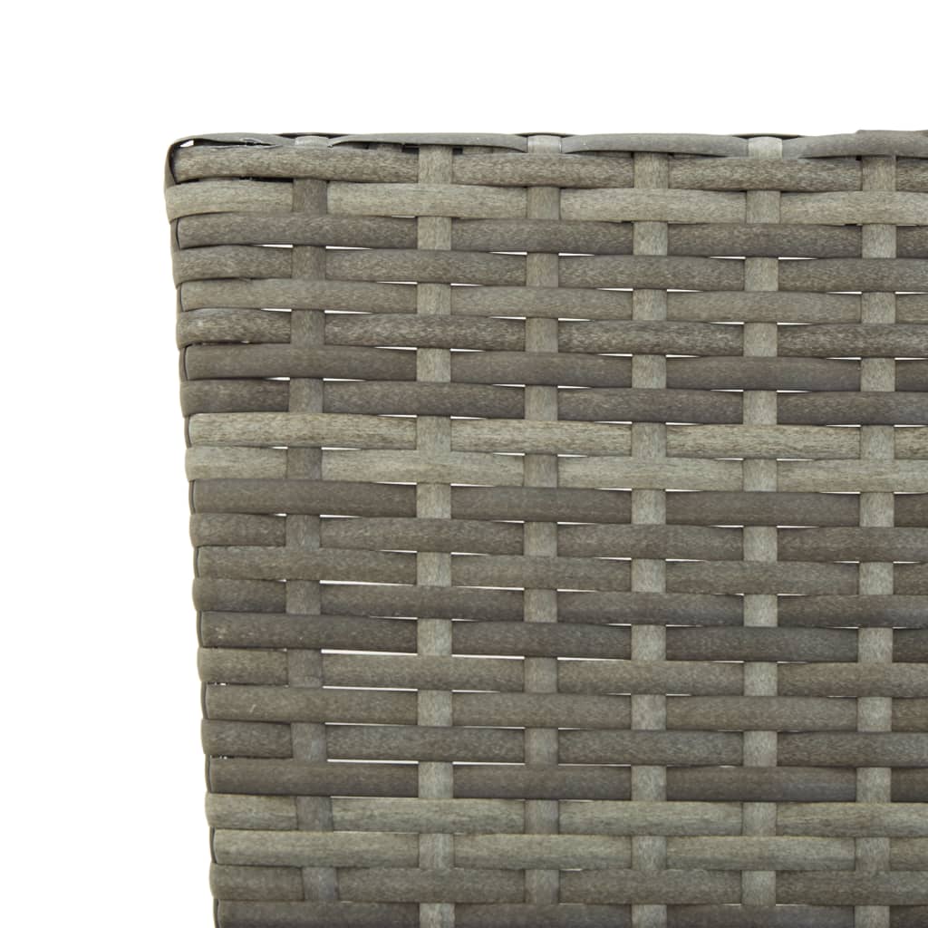 vidaXL Garden Bench with Cushions 176 cm Grey Poly Rattan