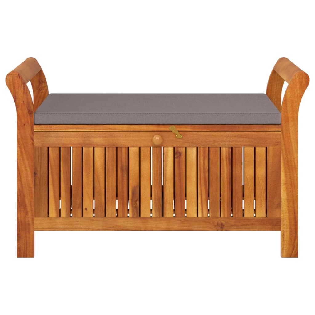 vidaXL Garden Storage Bench with Cushion 91 cm Solid Wood Acacia