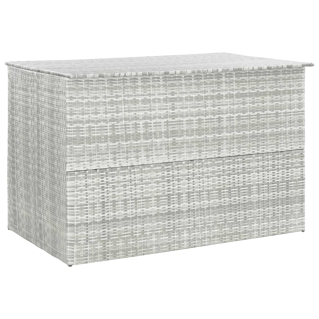 vidaXL Garden Storage Box Light Grey 150x100x100 cm Poly Rattan