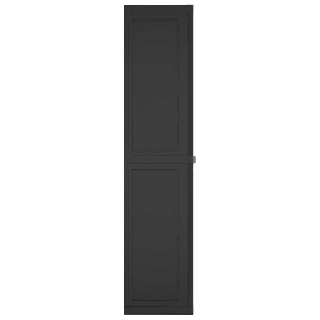 vidaXL Outdoor Storage Cabinet Black 97x37x165 cm PP