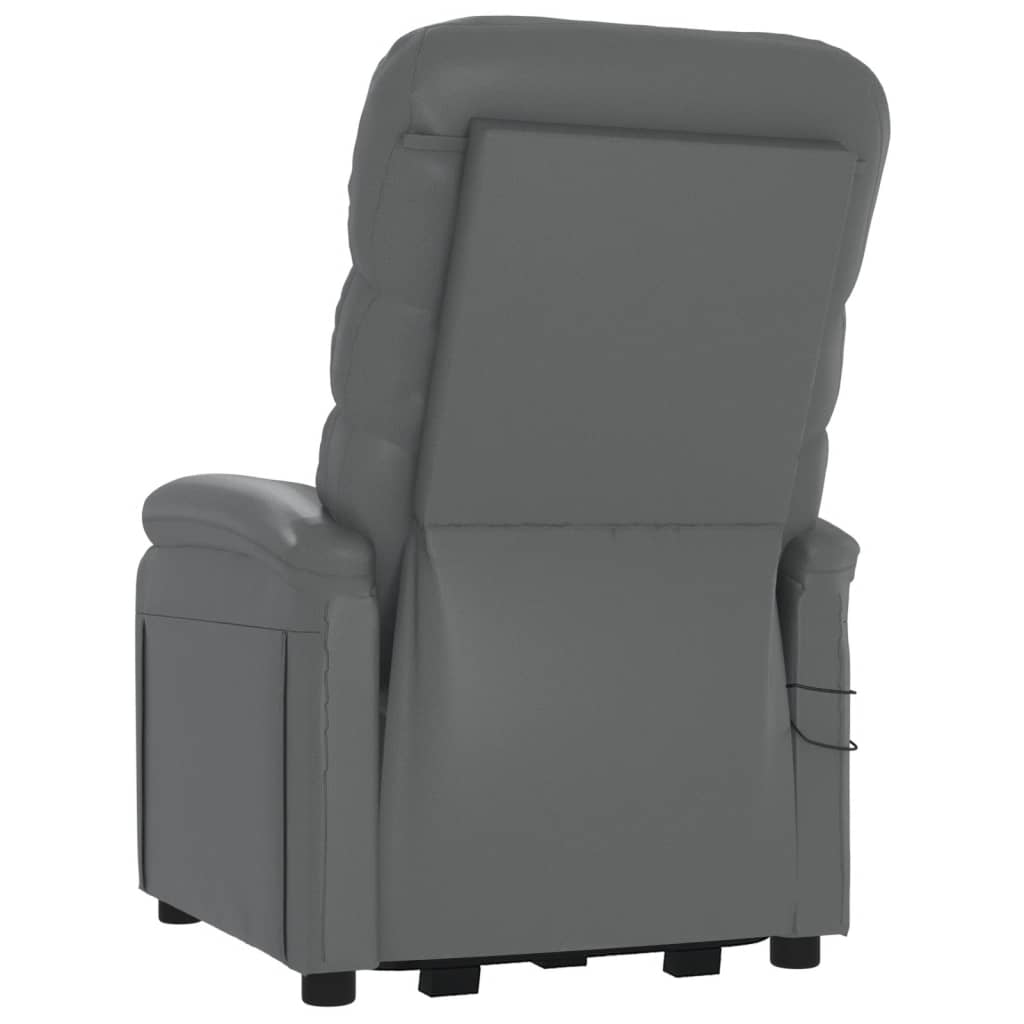 vidaXL Stand up Massage Chair Anthracite Faux Leather