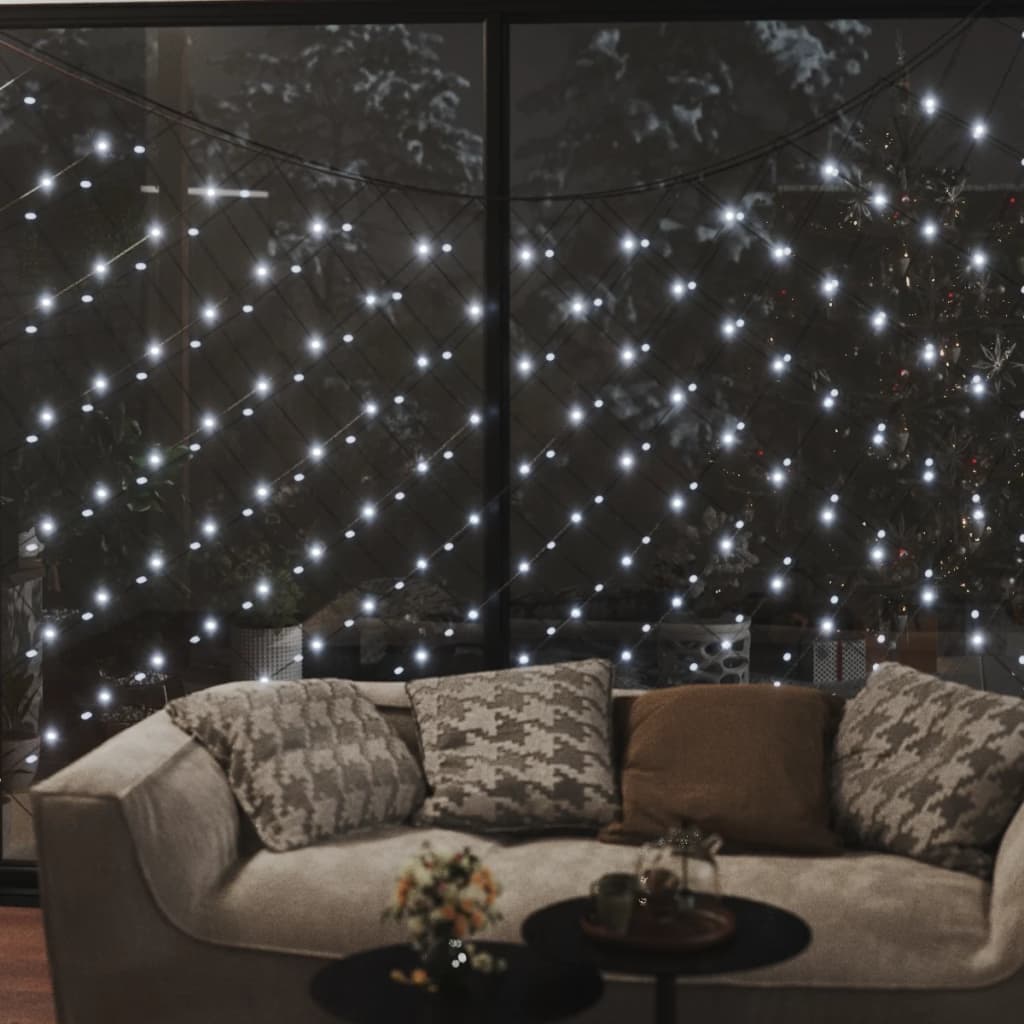 vidaXL Christmas Net Light Cold White 3x2 m 204 LED Indoor Outdoor