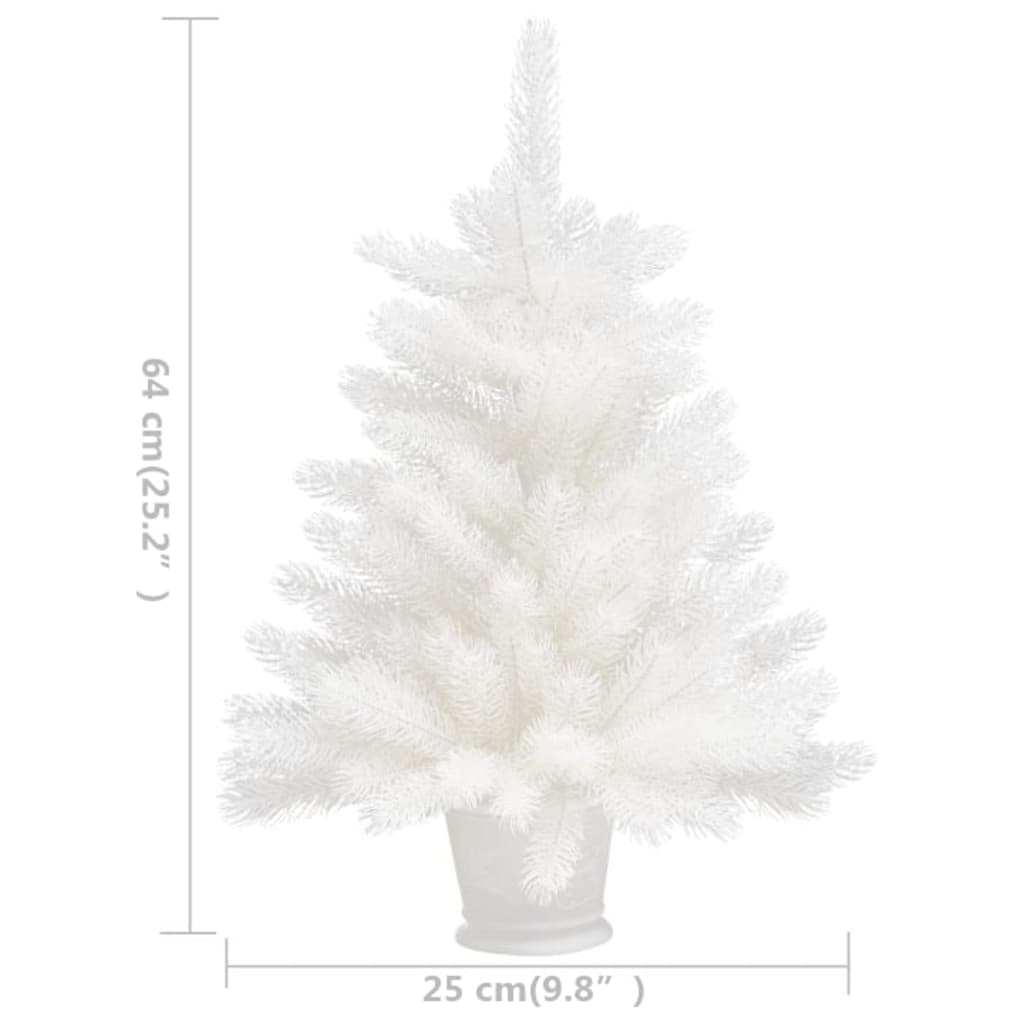 vidaXL Artificial Pre-lit Christmas Tree with Ball Set White 65 cm