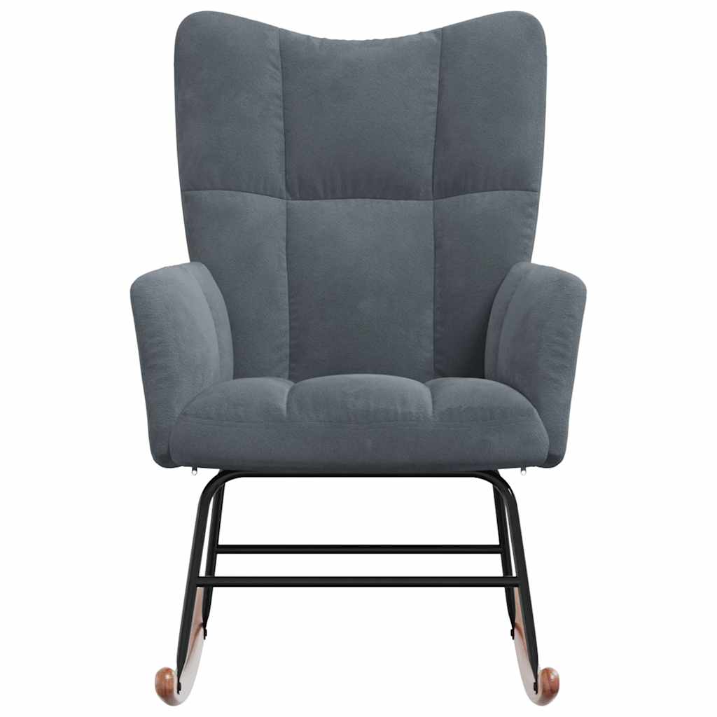 vidaXL Rocking Chair Dark Grey Velvet
