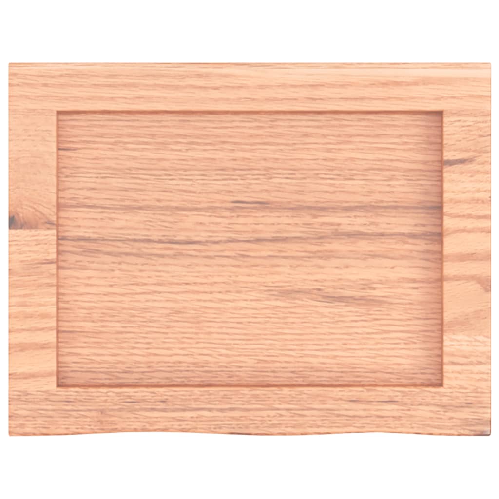 vidaXL Wall Shelf Light Brown 40x30x(2-4) cm Treated Solid Wood Oak