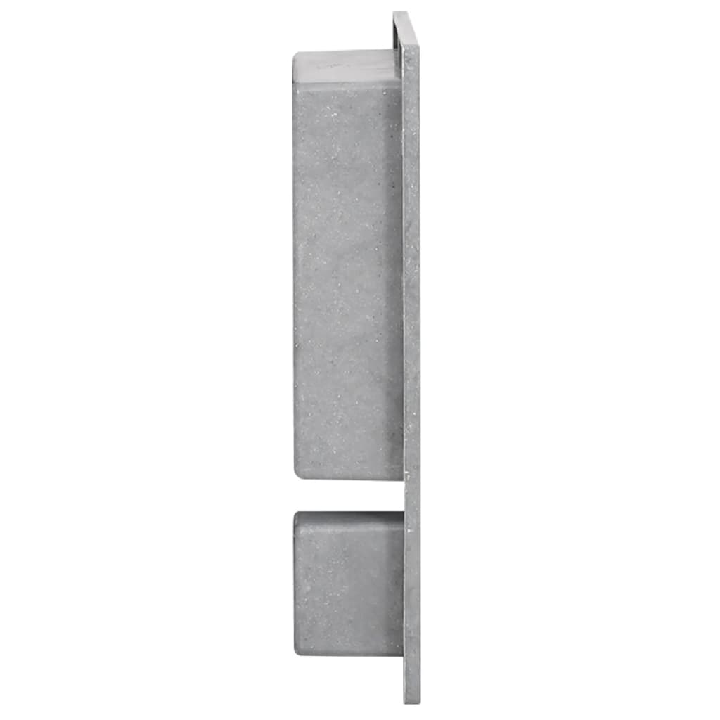 vidaXL Shower Niche with 2 Compartments Matt Grey 41x51x10 cm