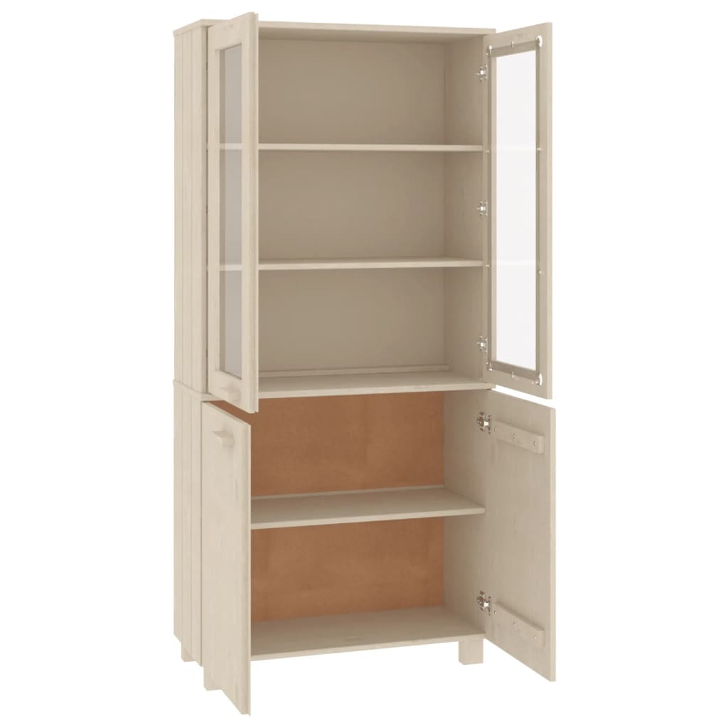 vidaXL Highboard HAMAR Solid Wood Pine Honey Brown
