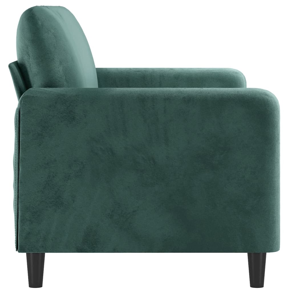 vidaXL 2-Seater Sofa Dark Green 140 cm Velvet