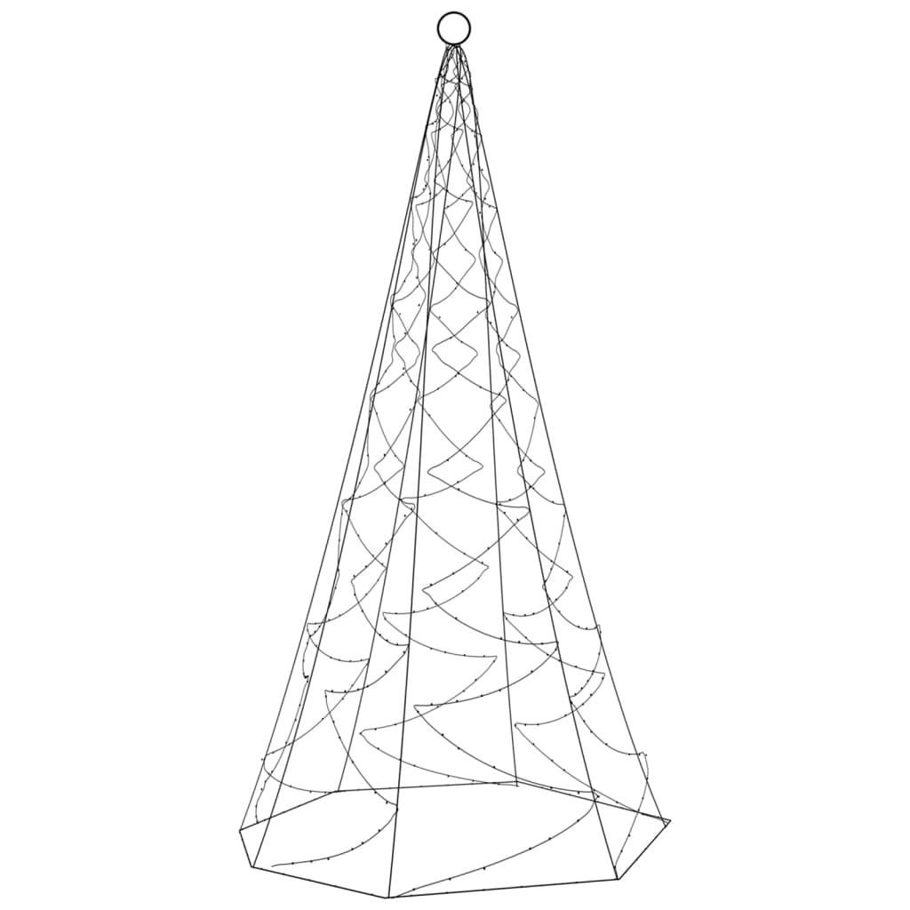 vidaXL Christmas Tree on Flagpole Warm White 200 LEDs 180 cm