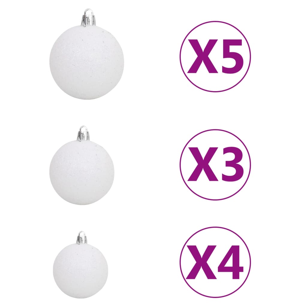 vidaXL Artificial Pre-lit Christmas Tree with Ball Set 65 cm Green