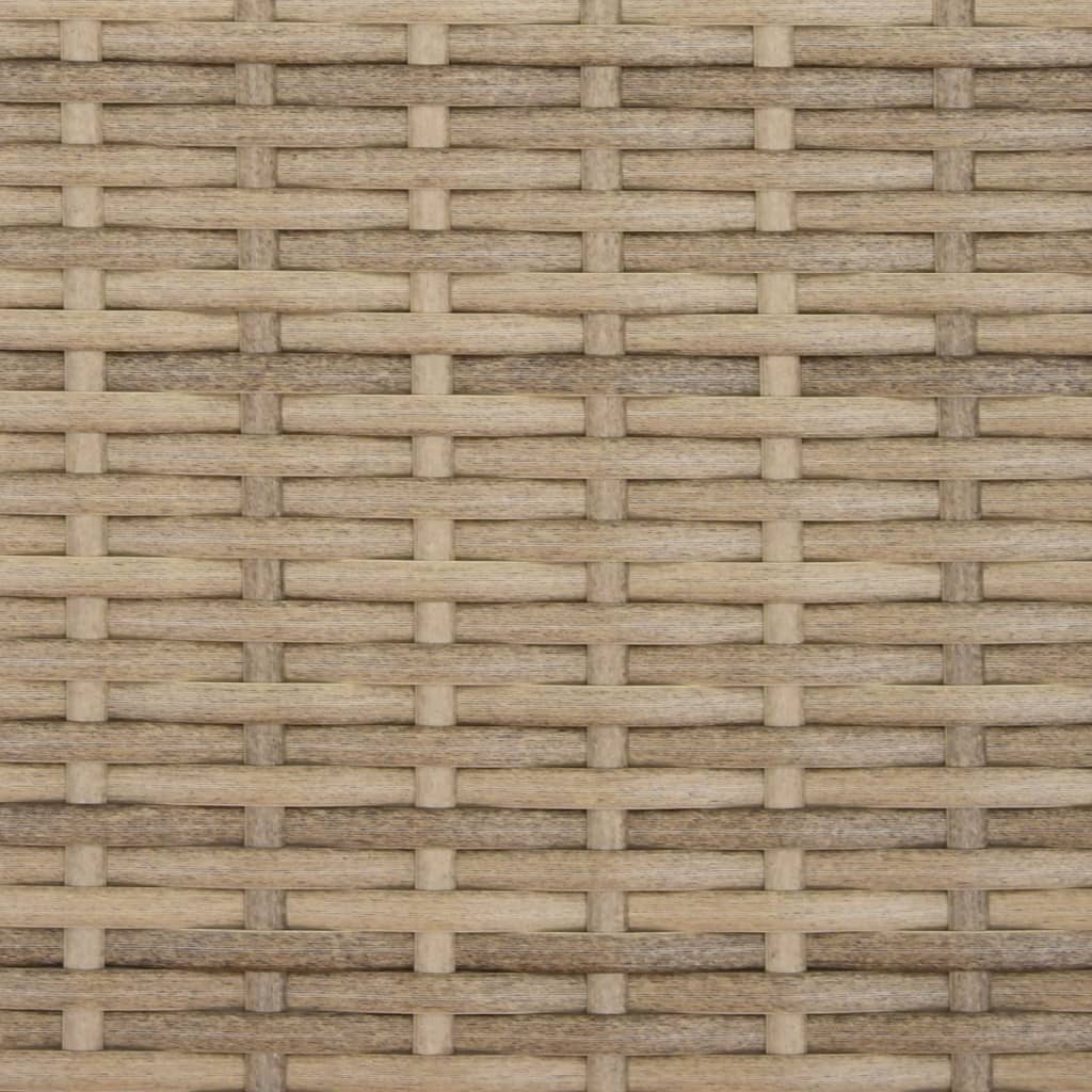 vidaXL Garden Sofa 2-Seater with Stools Beige Poly Rattan