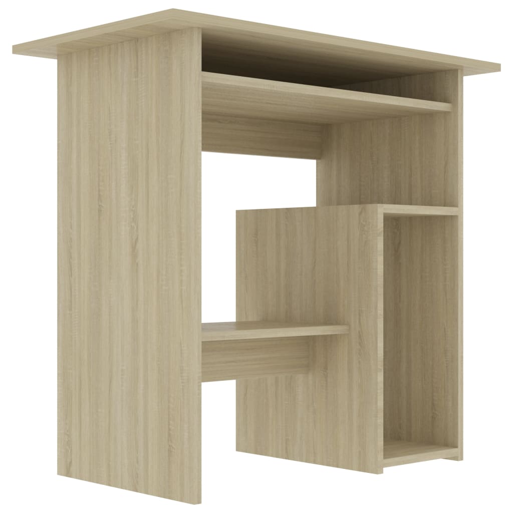 vidaXL Desk Sonoma Oak 80x45x74 cm Engineered Wood