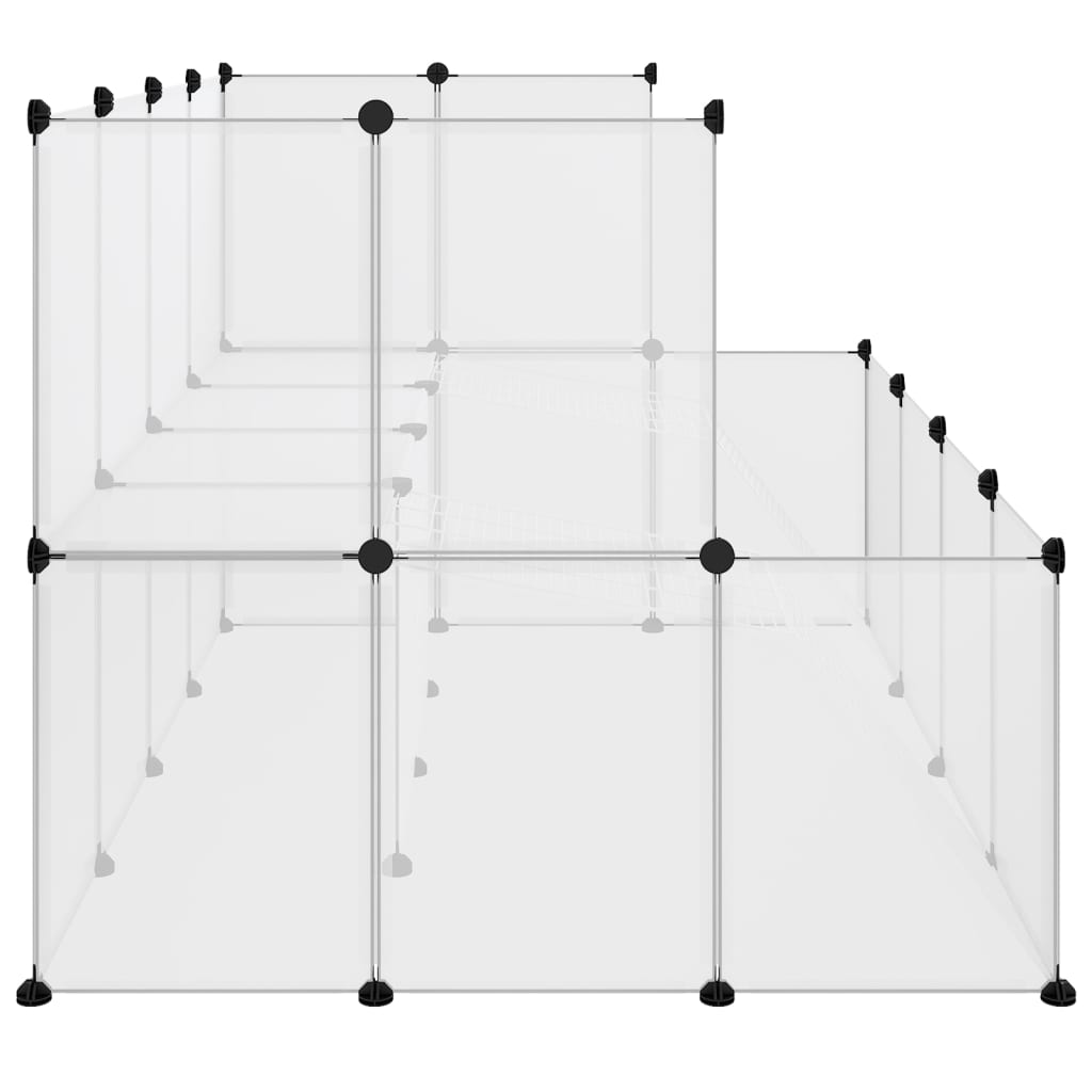 vidaXL Small Animal Cage Transparent 143x107x93 cm PP and Steel