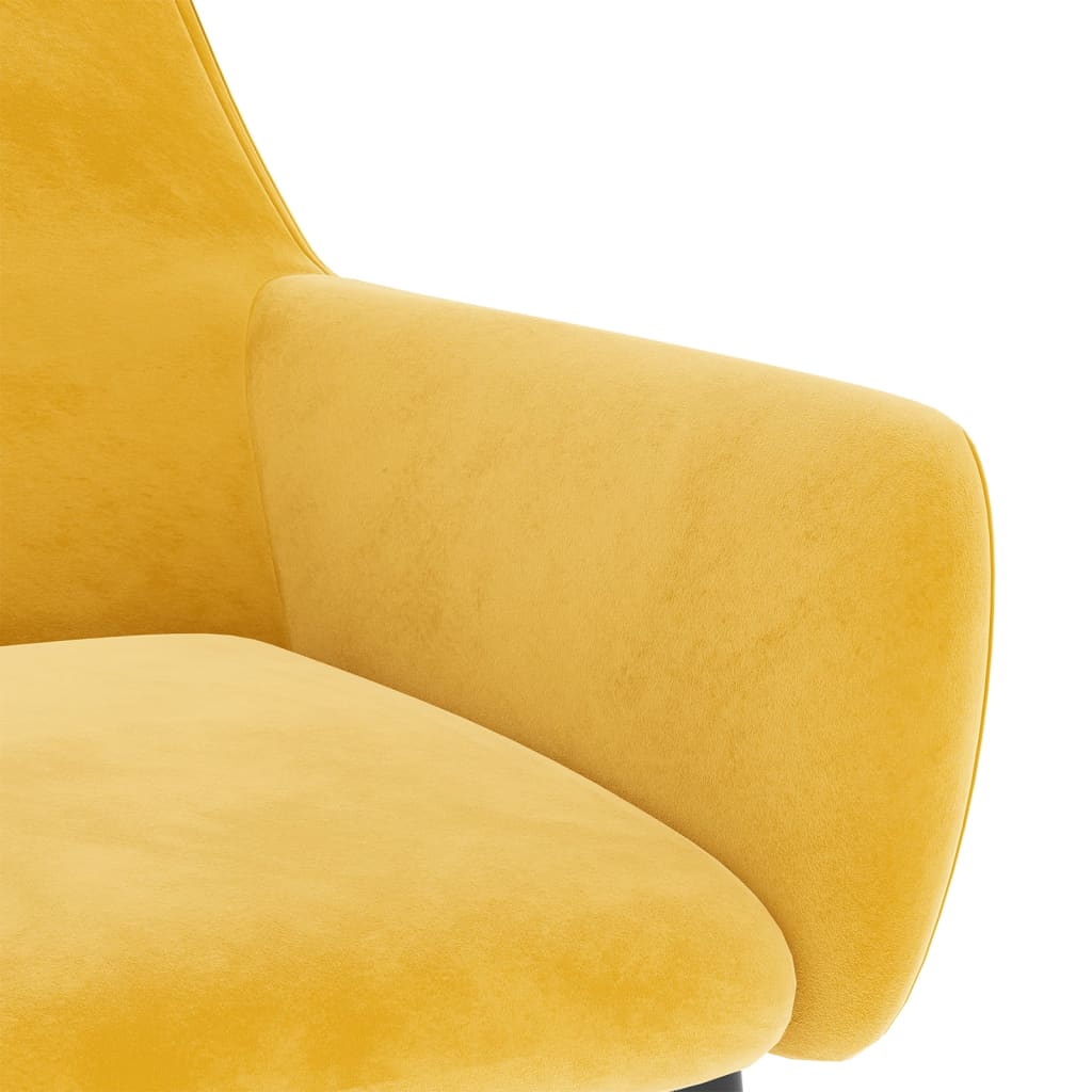 vidaXL Dining Chairs 2 pcs Mustard Yellow Velvet