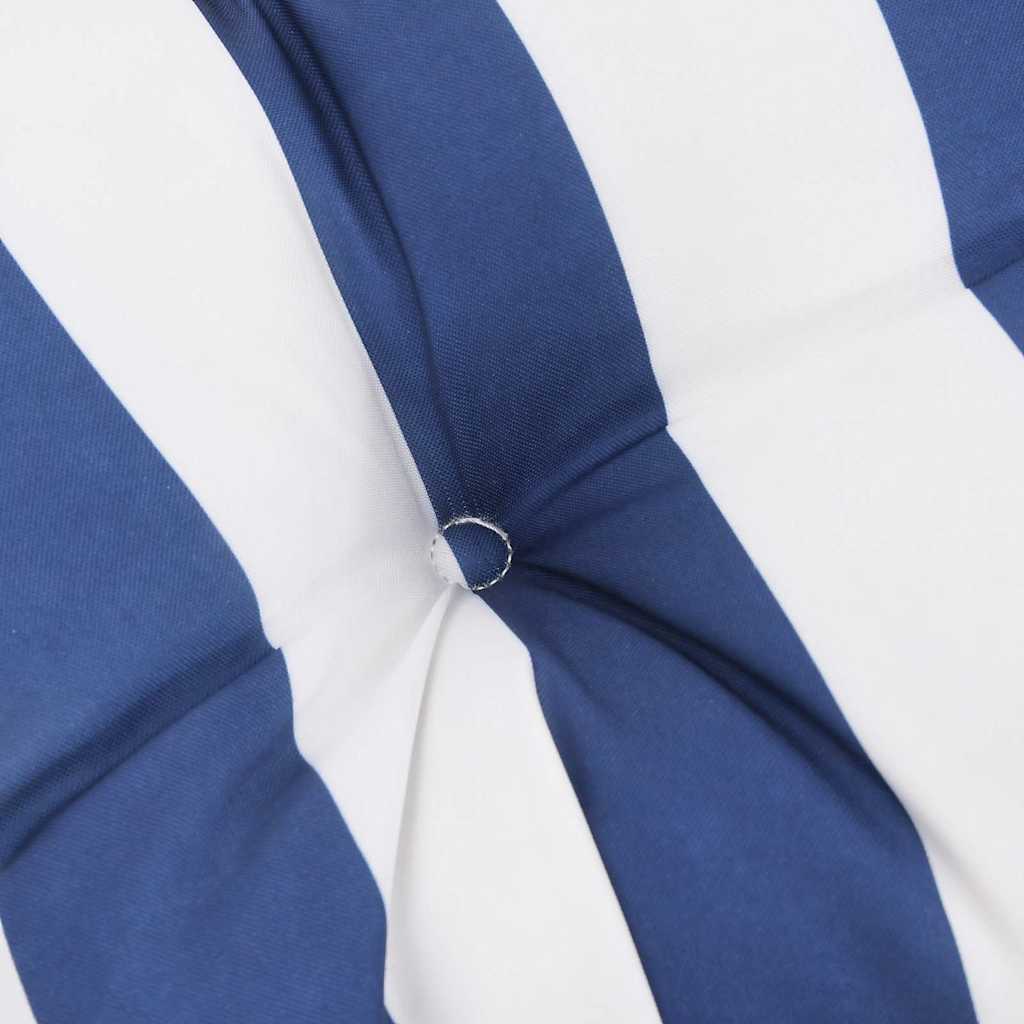 vidaXL Garden Bench Cushions 2pcs Blue&White Stripe 120x50x7cm Fabric