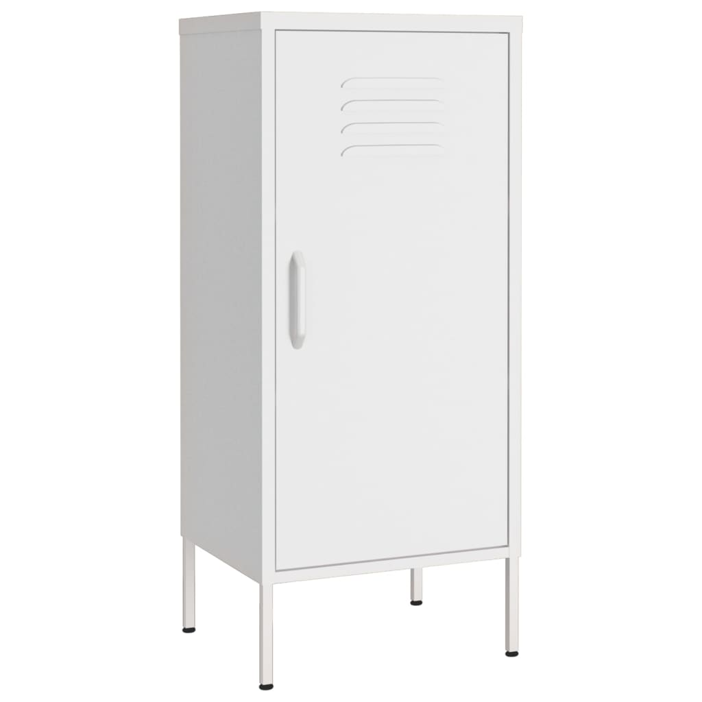 vidaXL Storage Cabinet White 42.5x35x101.5 cm Steel