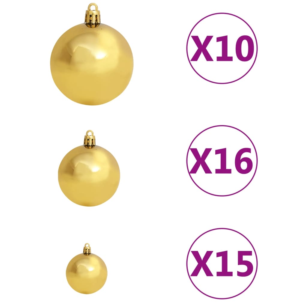 vidaXL Artificial Pre-lit Christmas Tree with Ball Set LEDs 300 cm White