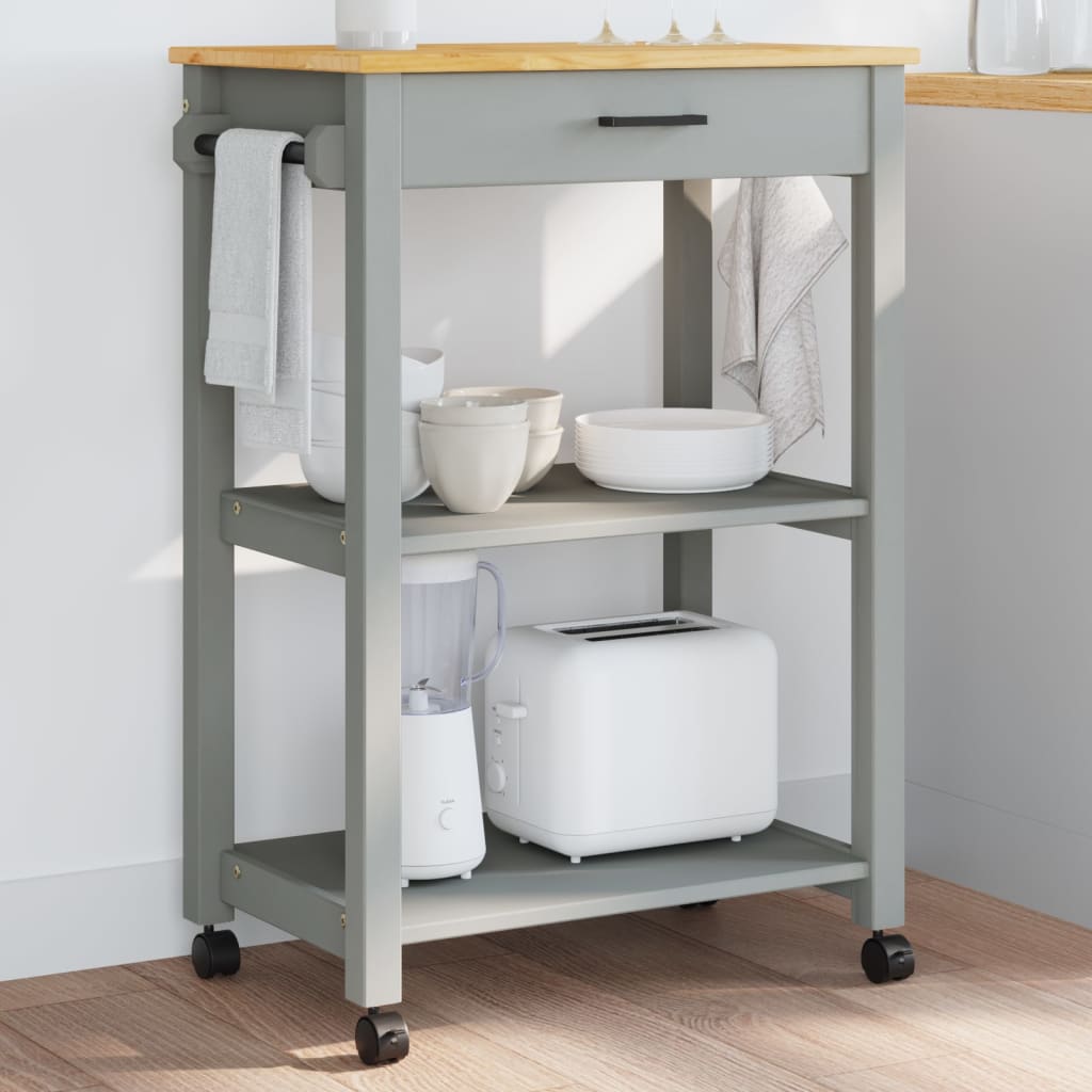 vidaXL Kitchen Trolley MONZA 60x40x90 cm Solid Wood Pine