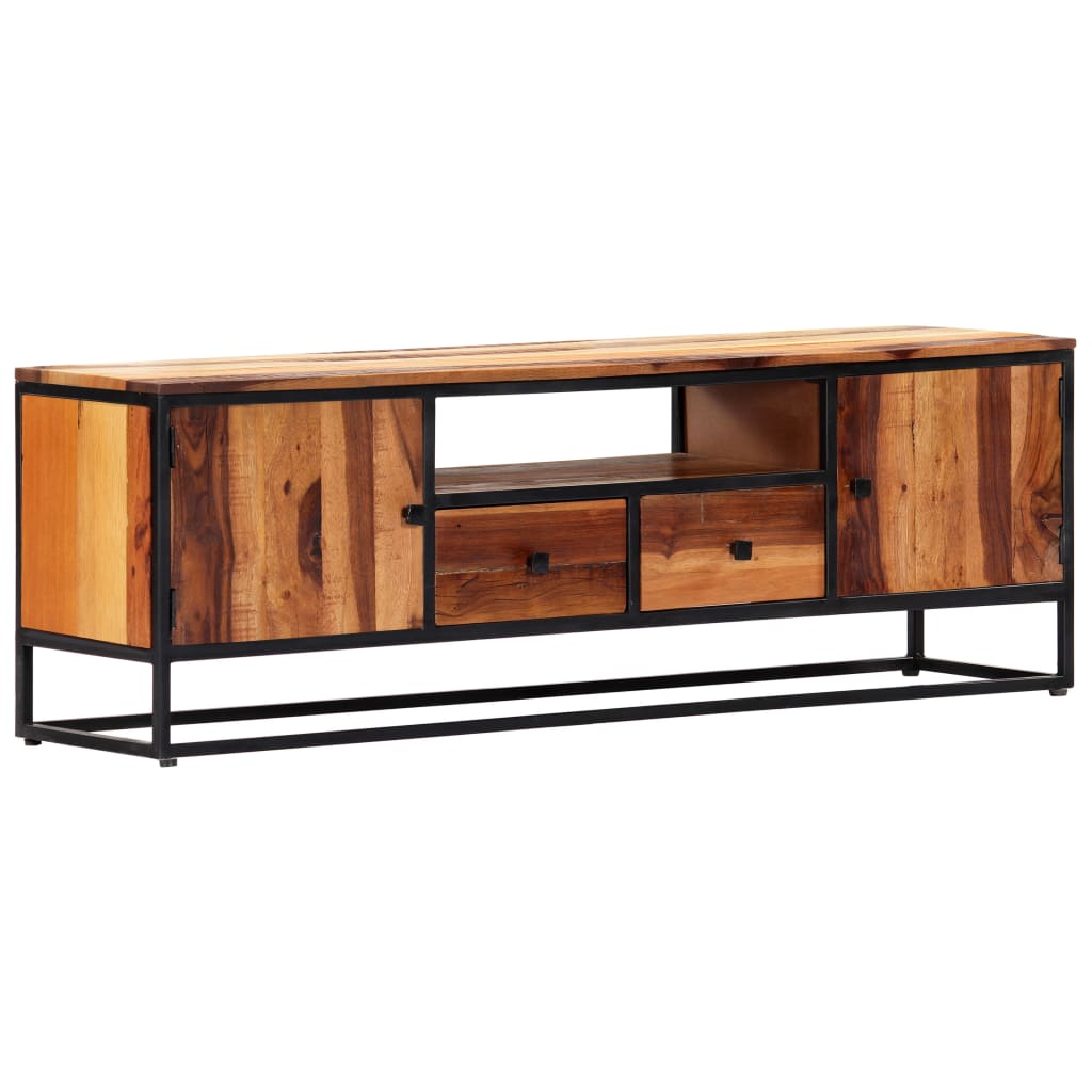 vidaXL TV Cabinet 120x30x40 cm Solid Reclaimed Wood and Steel