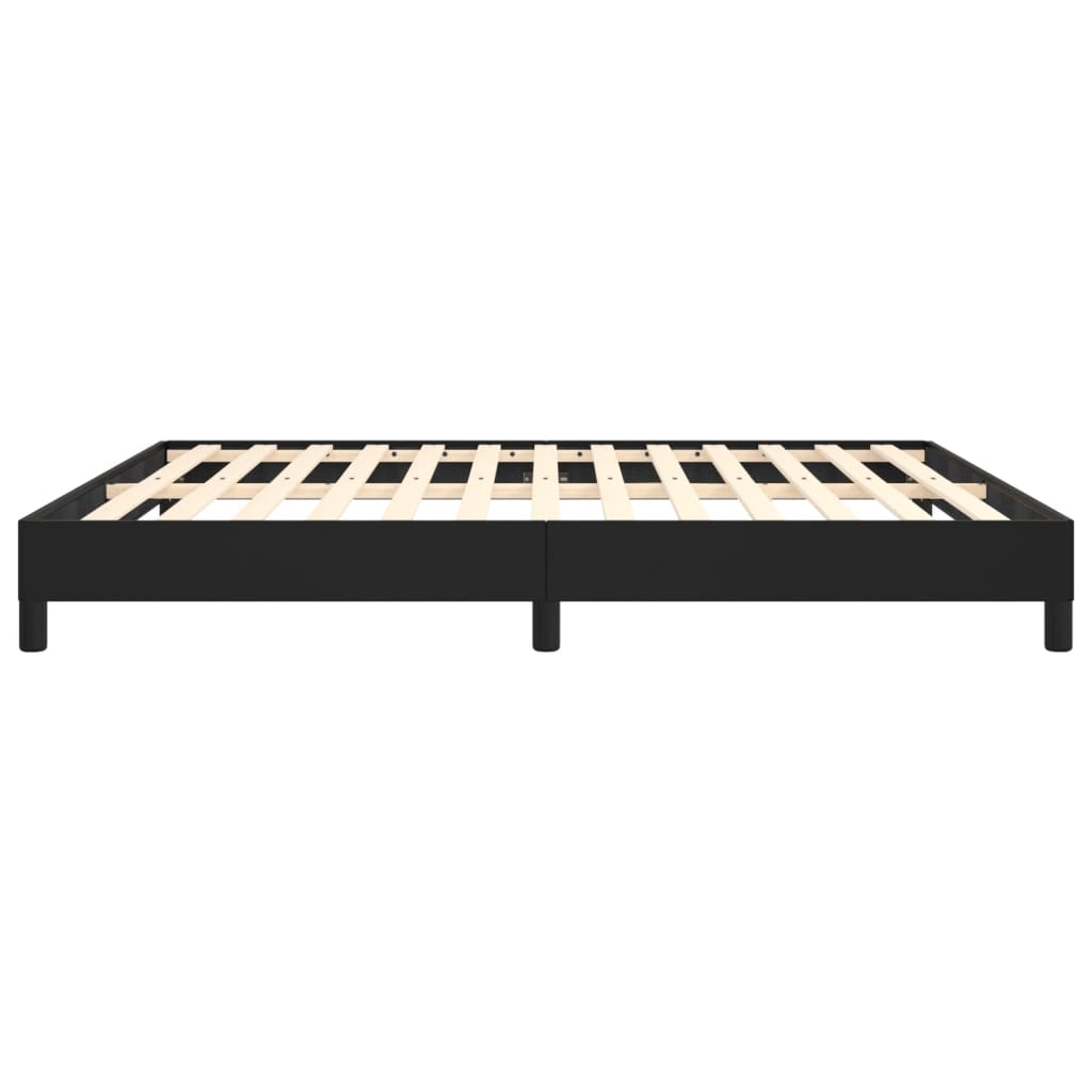 vidaXL Bed Frame without Mattress Black 183x213 cm Faux Leather