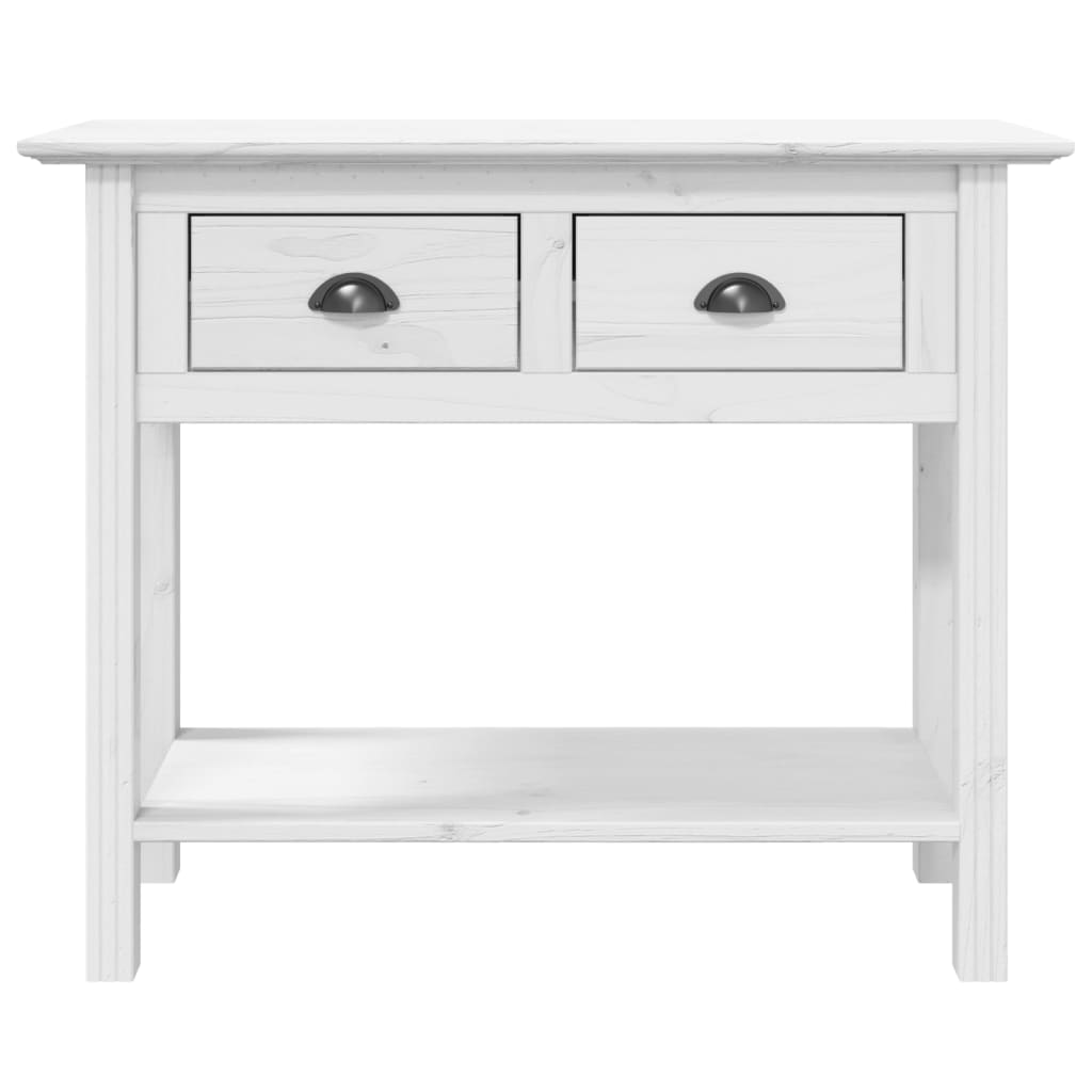 vidaXL Console Table BODO White 90x34.5x73 cm Solid Wood Pine