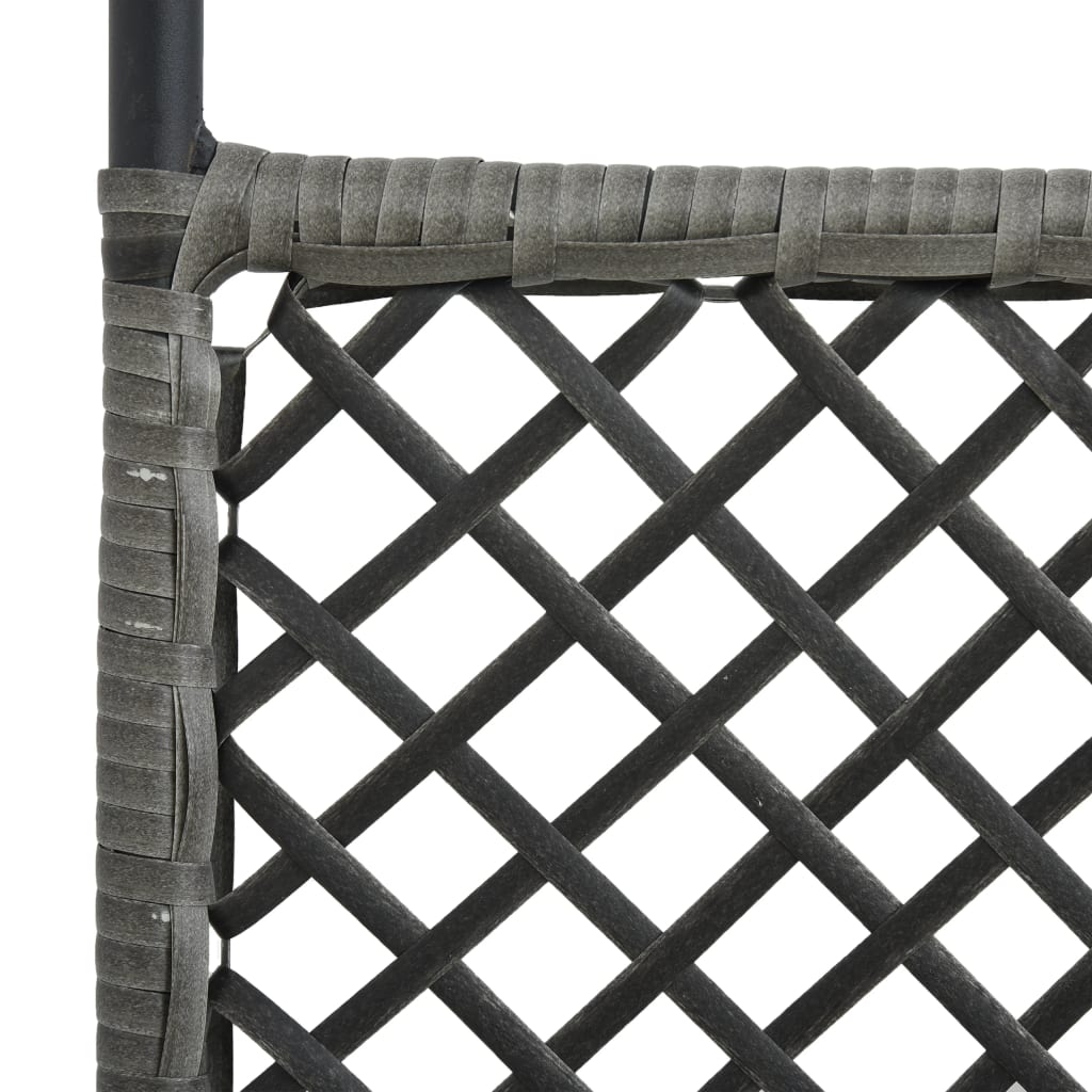 vidaXL Fence Panel Poly Rattan 2.4x2 m Anthracite