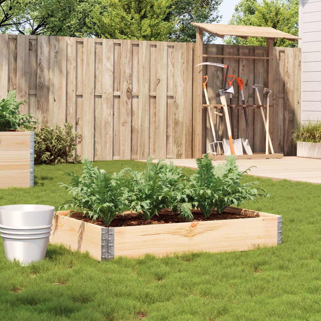 vidaXL Garden Planter 120x80 cm Solid Pine Wood
