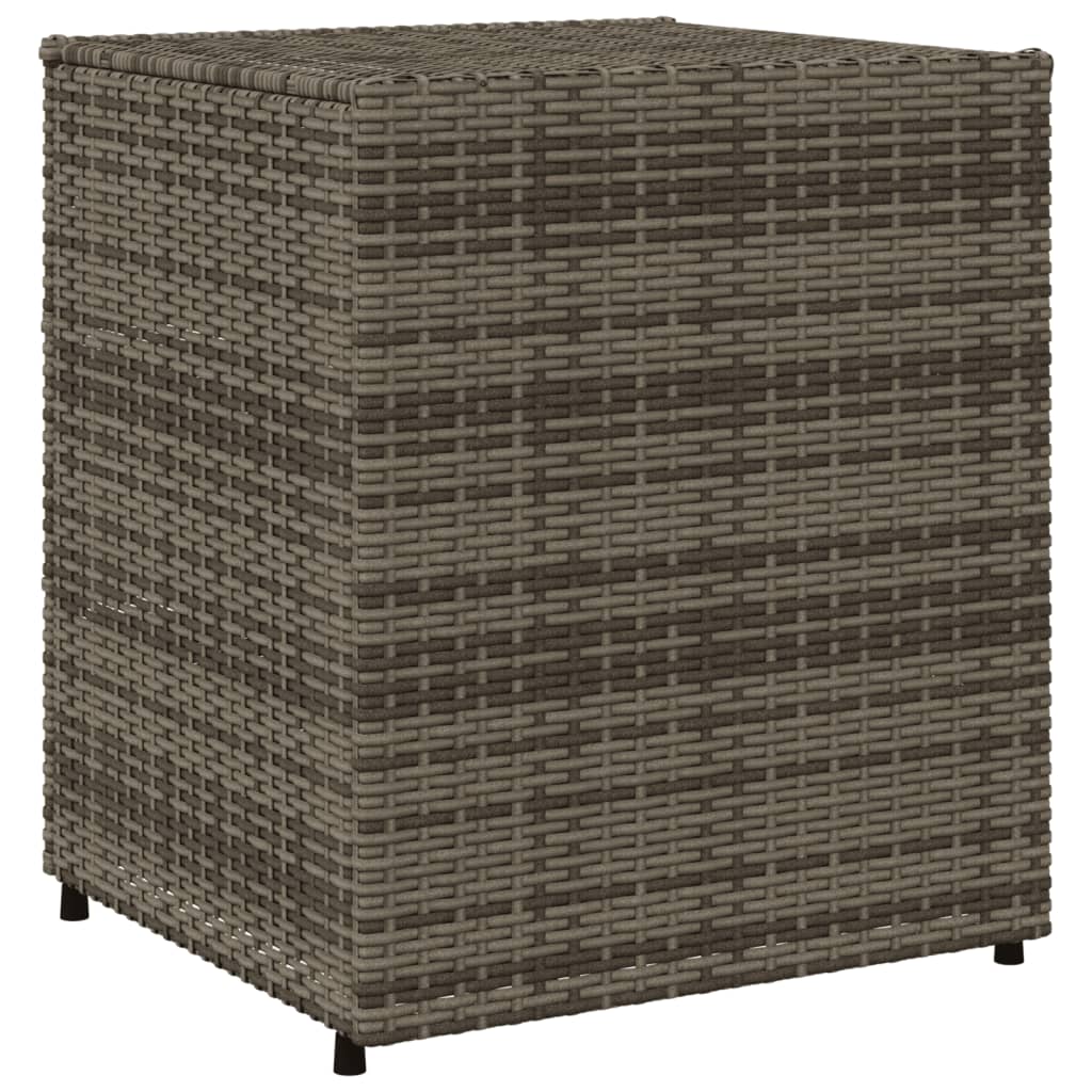 vidaXL Garden Storage Cabinet Grey 55x59x69 cm Poly Rattan