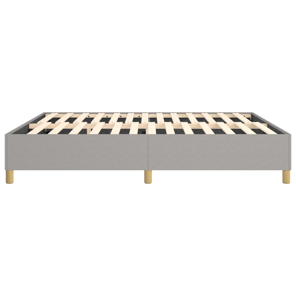 vidaXL Box Spring Bed Frame Light Grey 183x213cm California King Fabric