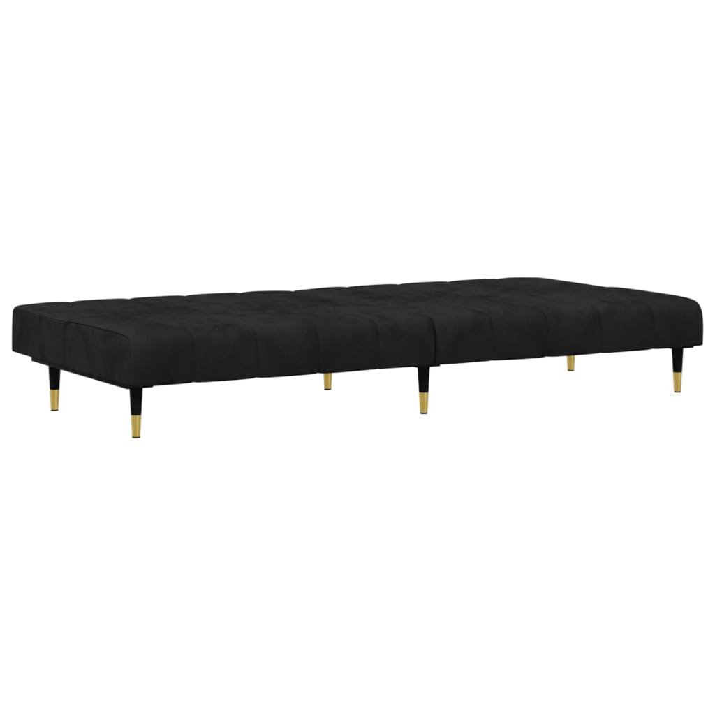 vidaXL 2 Piece Sofa Set Black Velvet