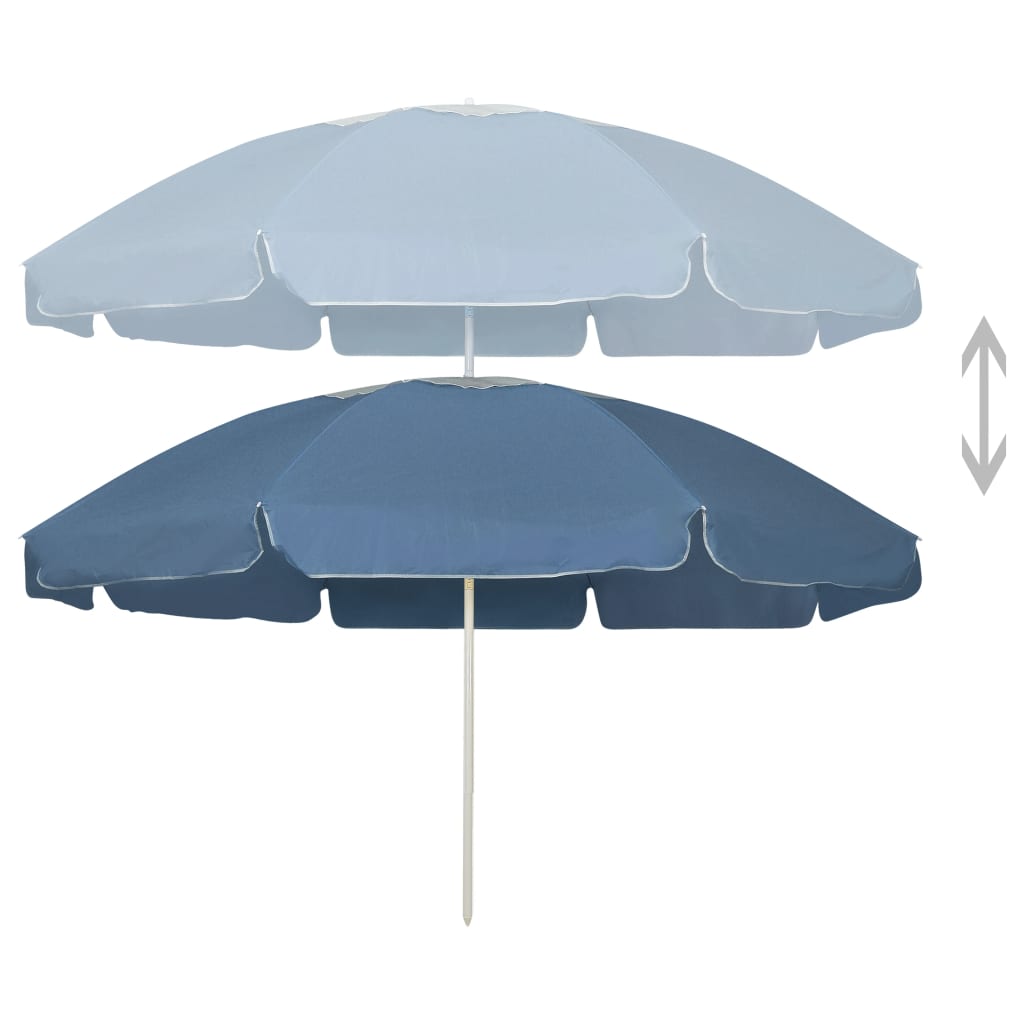 vidaXL Beach Umbrella Blue 240 cm