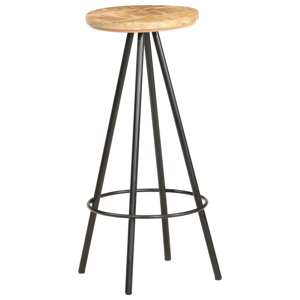 vidaXL Bar Stools 2 pcs Rough Mango Wood