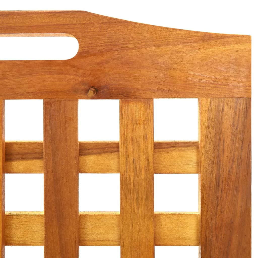 vidaXL 4-Panel Room Divider 161x2x120 cm Solid Acacia Wood