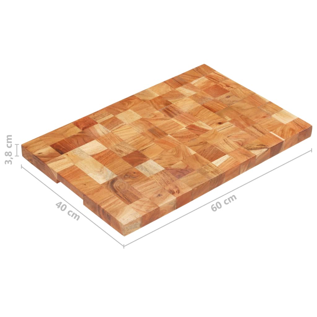 vidaXL Chopping Board 60x40x3.8 cm Solid Acacia Wood