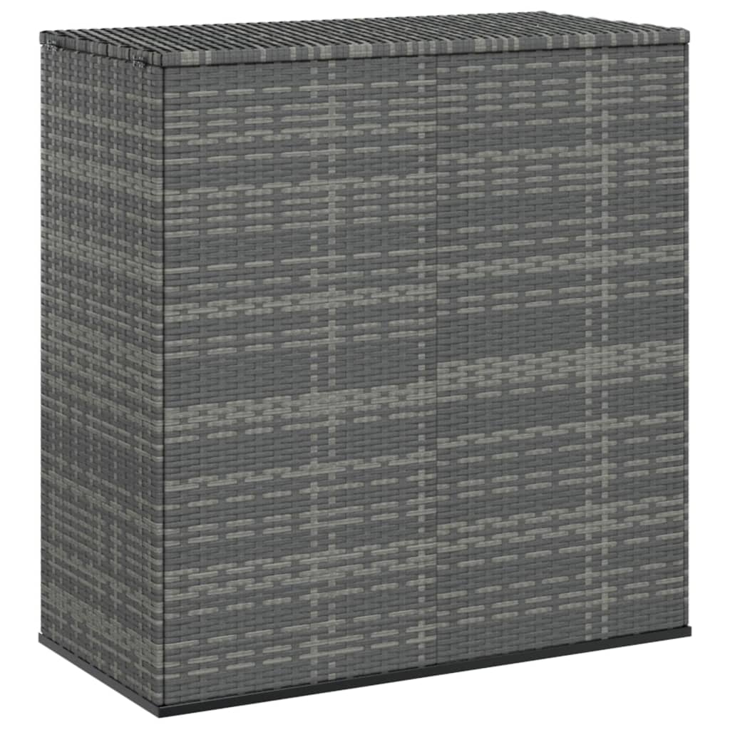 vidaXL Garden Cushion Box PE Rattan 100x49x103.5 cm Grey