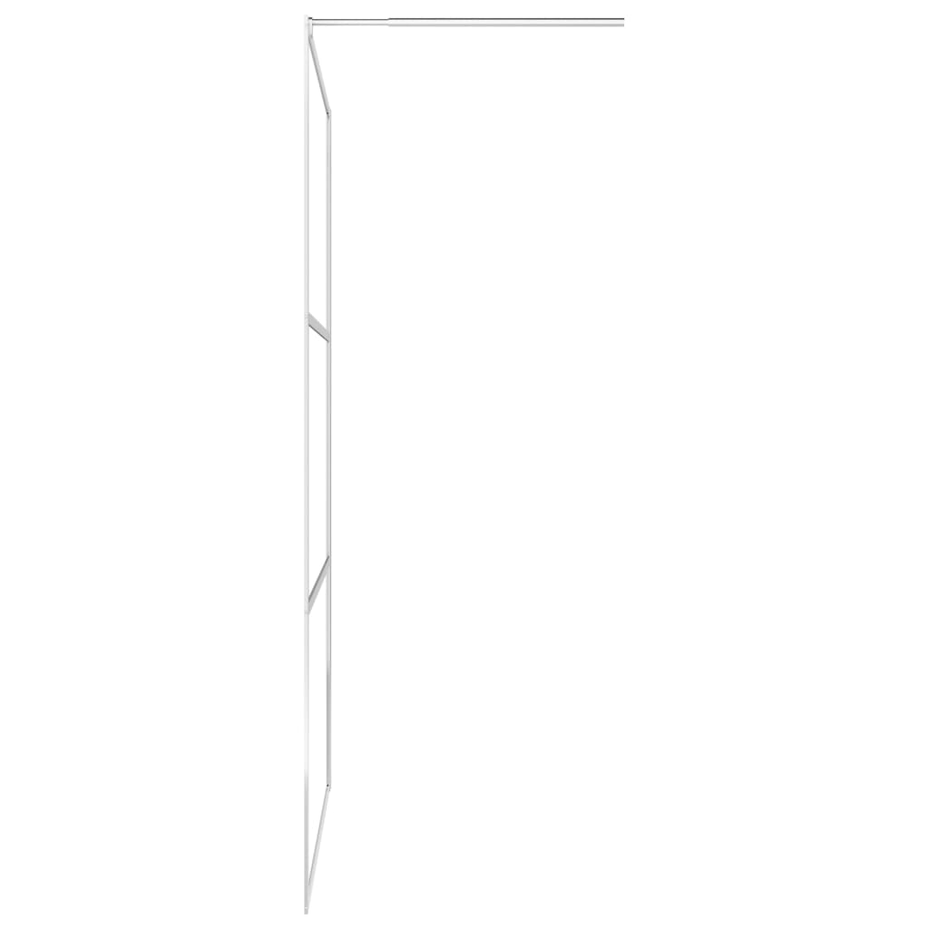 vidaXL Walk-in Shower Wall with Shelf Chrome 80x195 cm ESG Glass&Aluminium