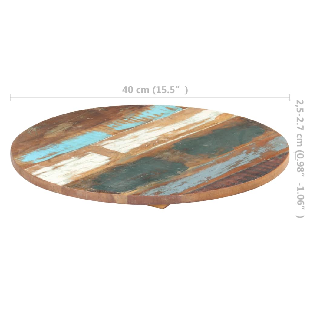 vidaXL Table Top Ø40x(2.5-2.7) cm Solid Reclaimed Wood