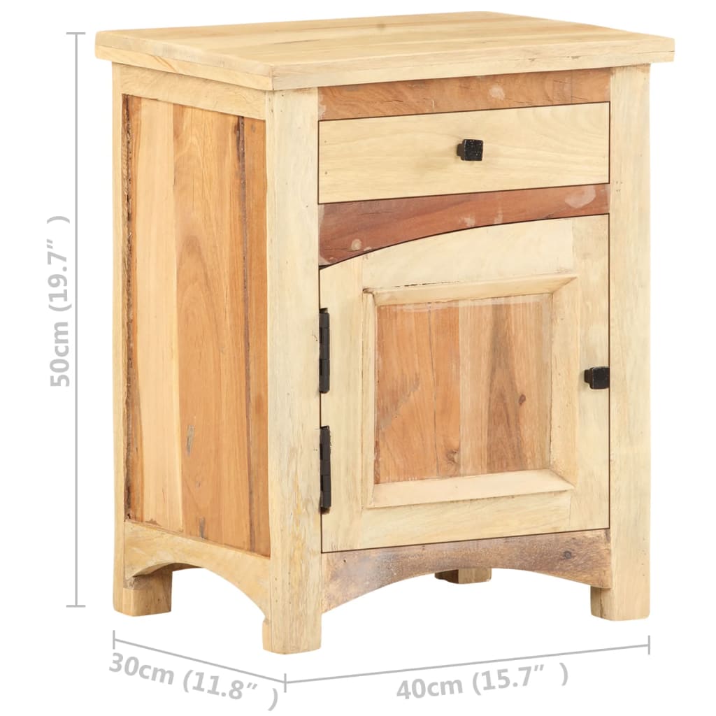 vidaXL Bedside Cabinet 40x30x50 cm Solid Reclaimed Wood