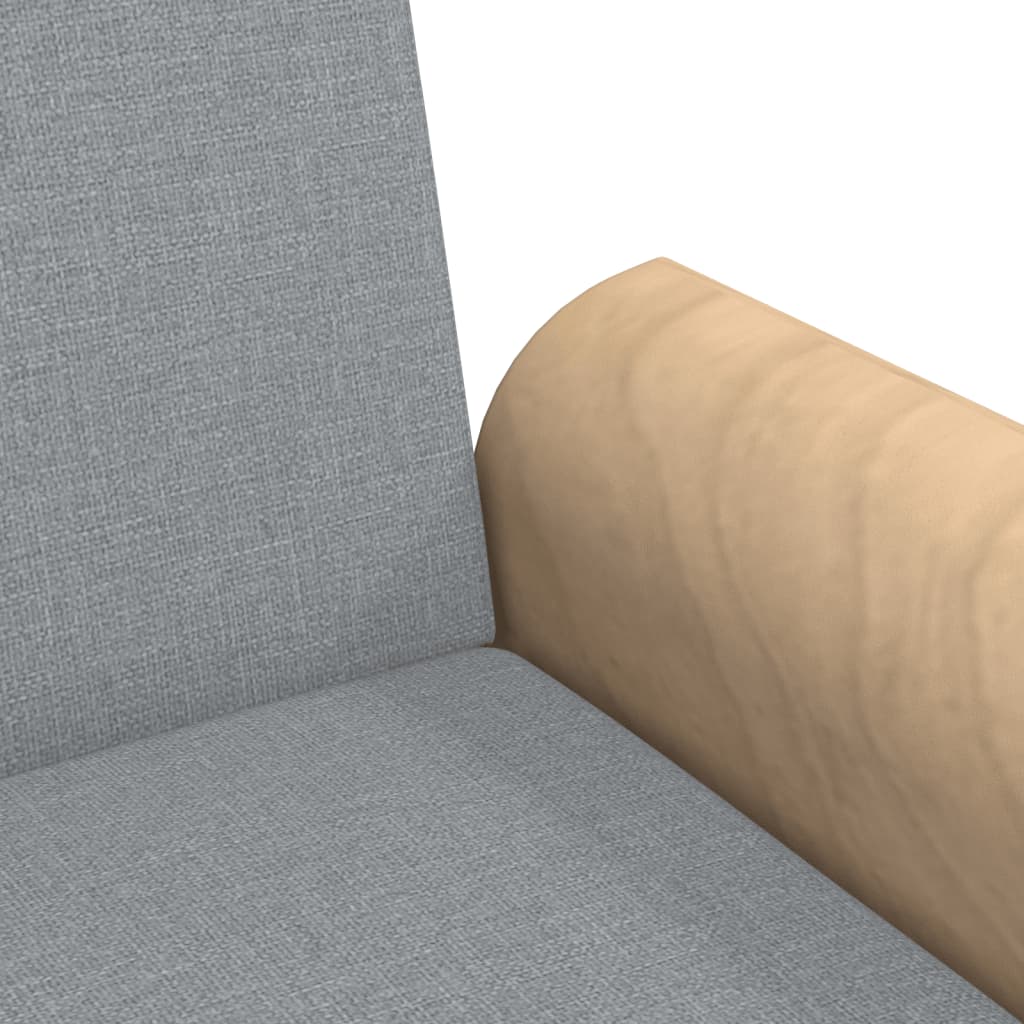 vidaXL Sofa Bed with Armrests Light Grey Fabric