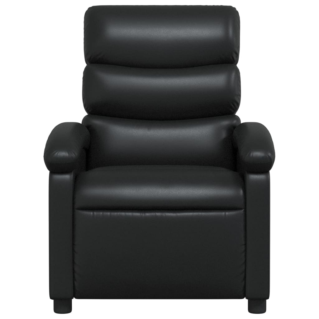 vidaXL Recliner Chair Black Faux Leather