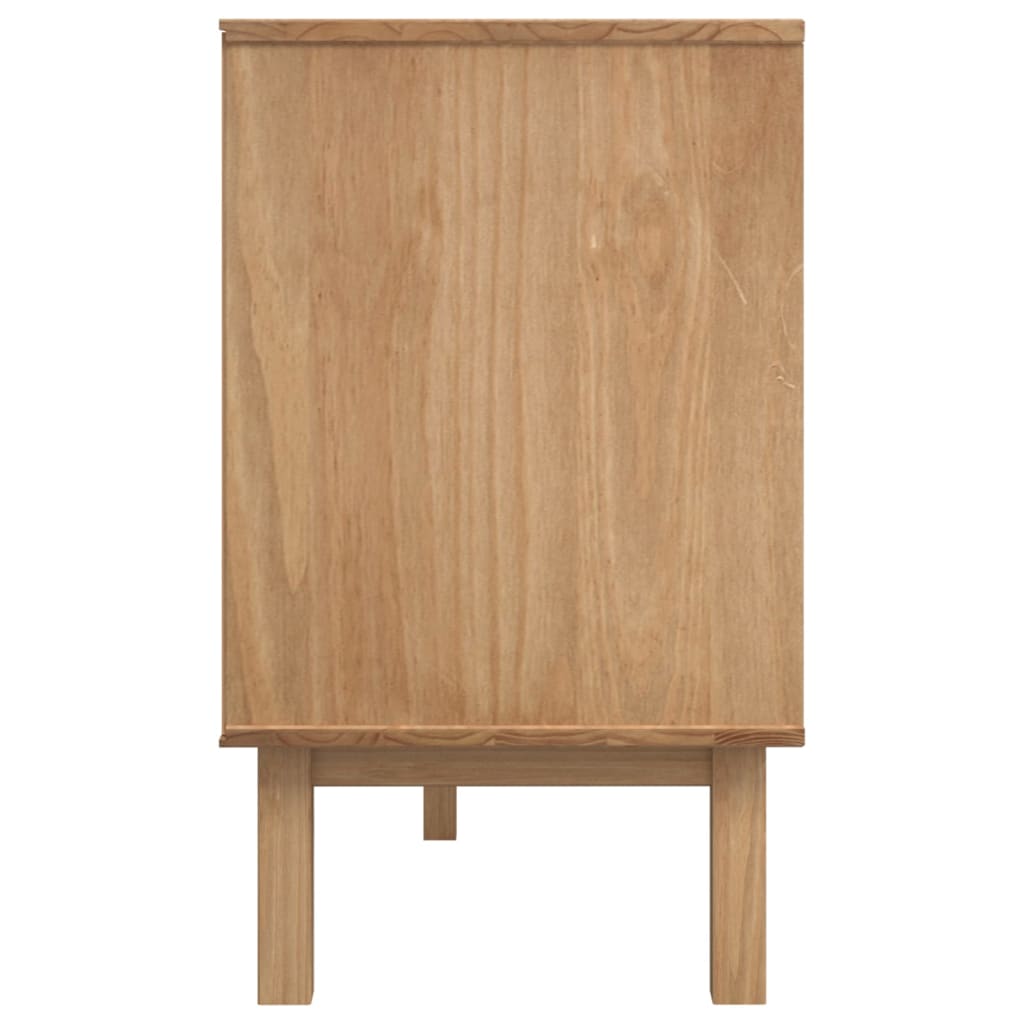 vidaXL Sideboard OTTA Brown and White 114x43x73.5 cm Solid Wood Pine