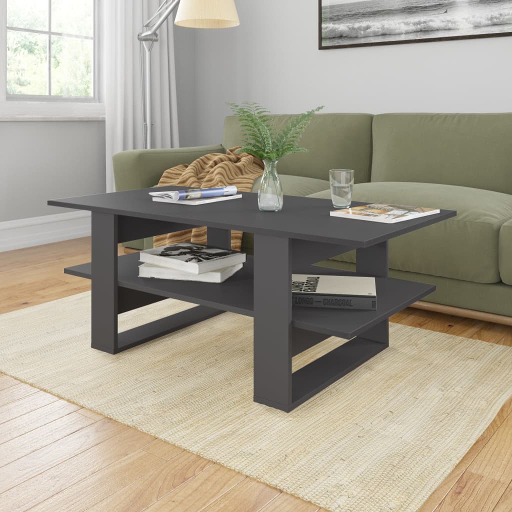 vidaXL Coffee Table Grey 110x55x42 cm Engineered Wood