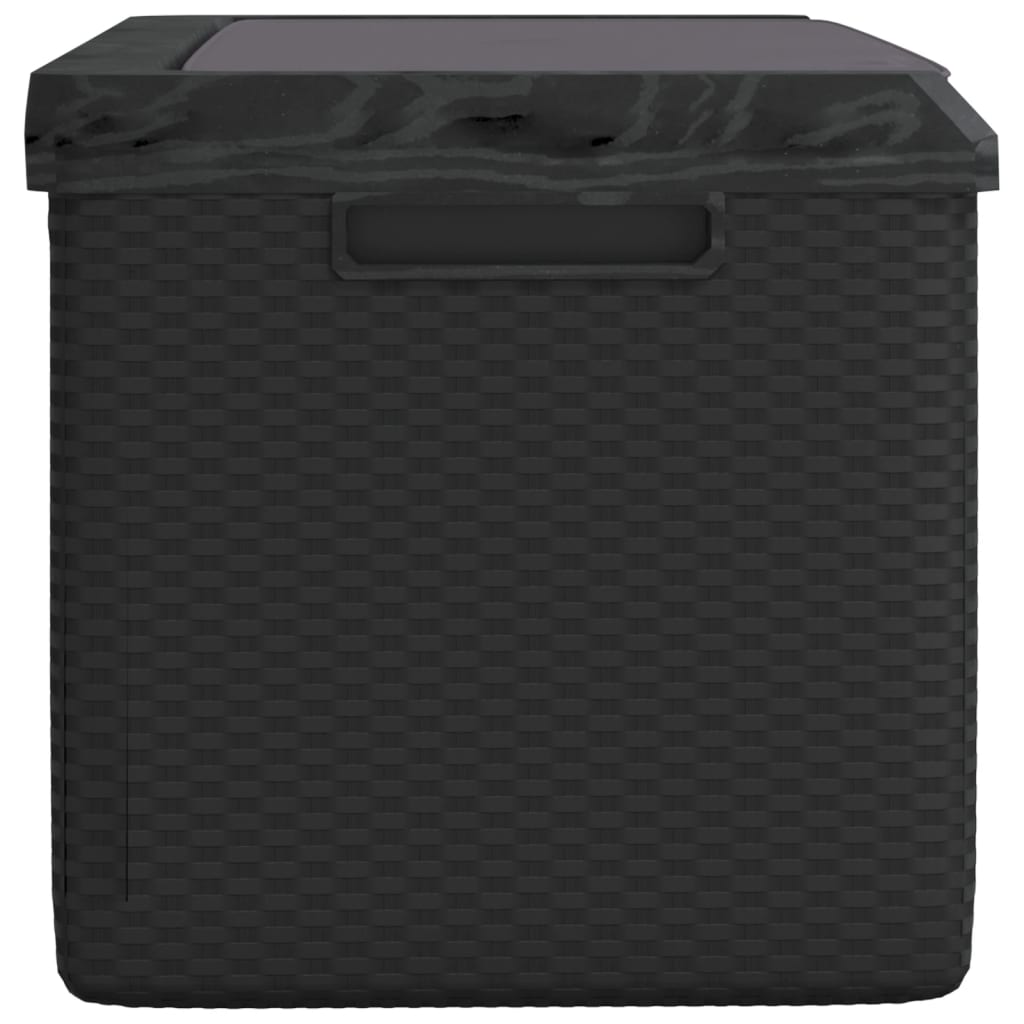 vidaXL Garden Storage Box with Seat Cushion Anthracite 350 L PP