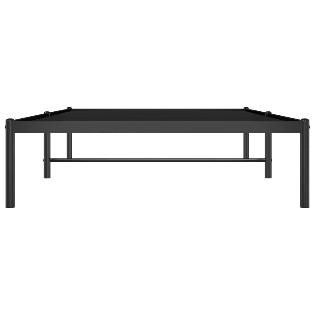vidaXL Metal Bed Frame Black 100x190 cm