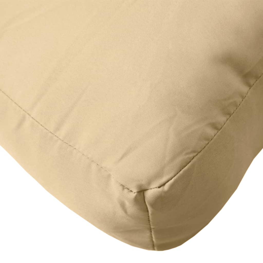 vidaXL Pallet Cushions 2 pcs Melange Beige Fabric