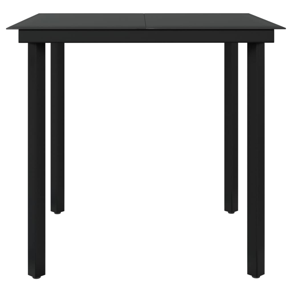 vidaXL 5 Piece Outdoor Dining Set with Cushions Grey and Black