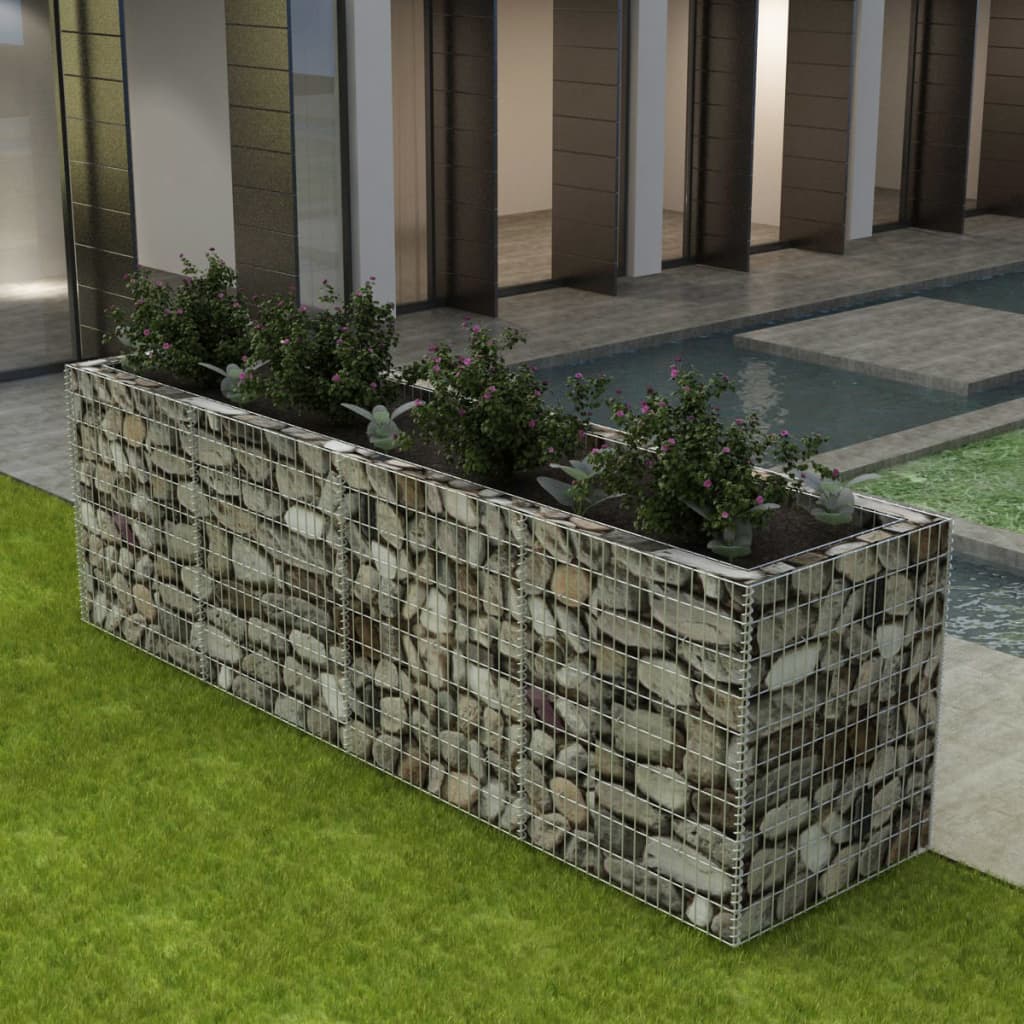 vidaXL Gabion Raised Bed Steel 360x90x100 cm