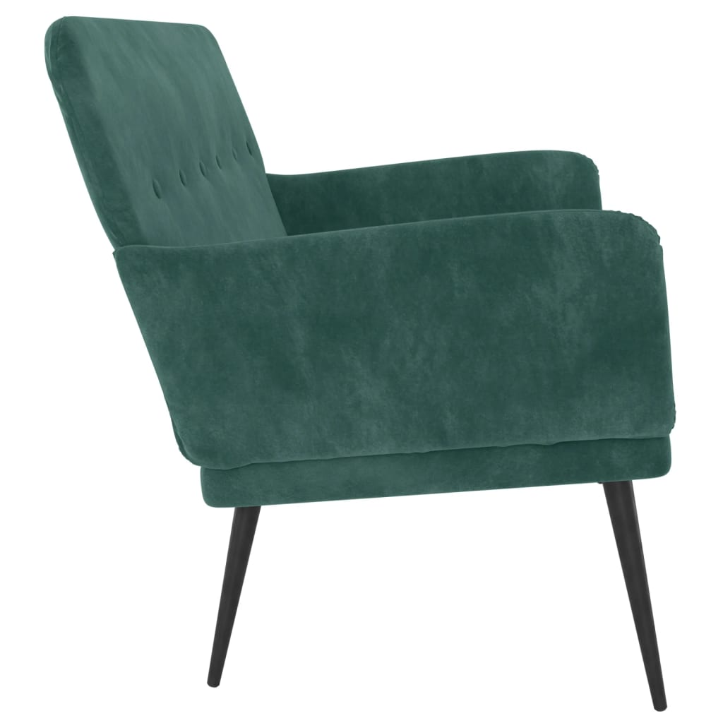 vidaXL Bench Dark Green 108x79x79 cm Velvet