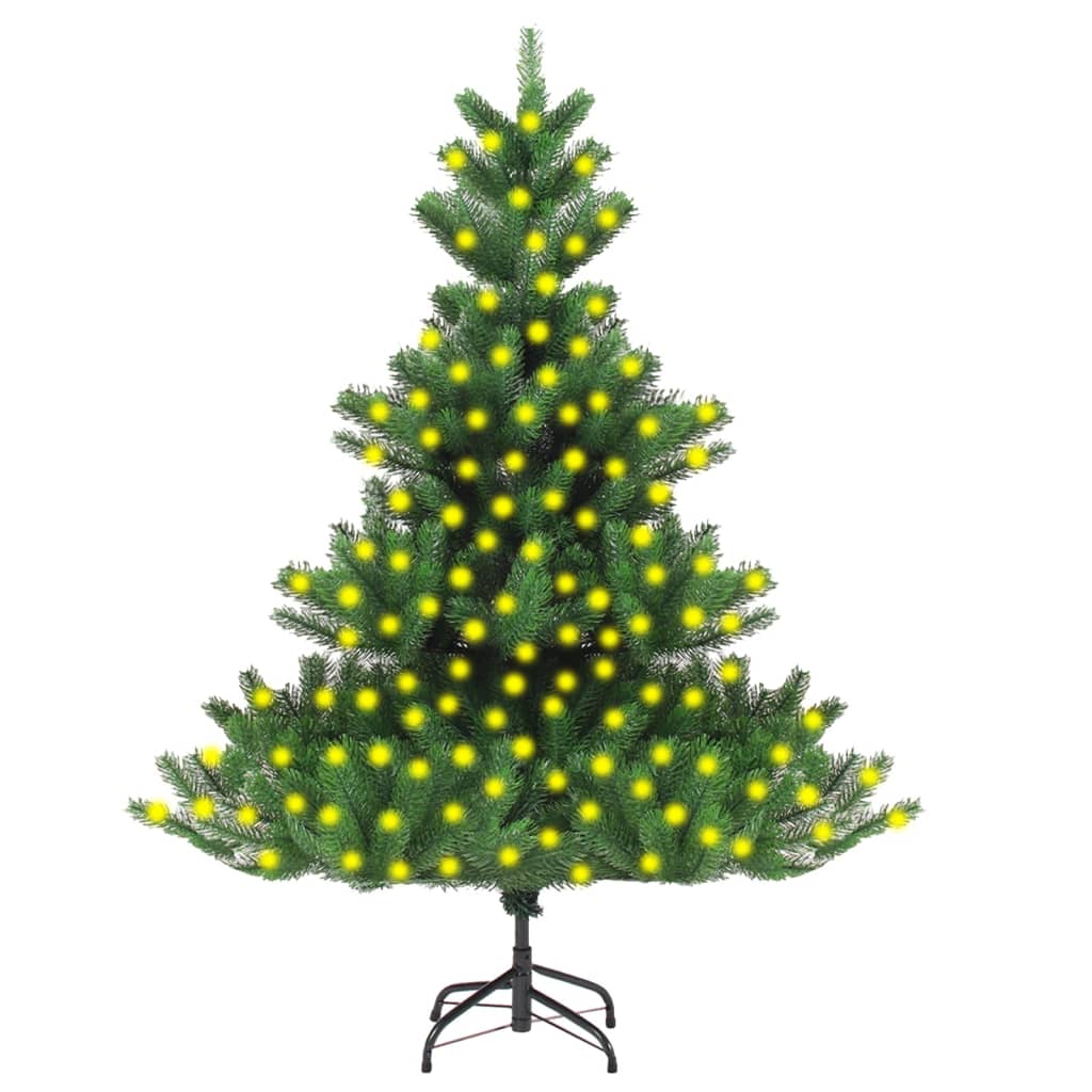 vidaXL Nordmann Fir Artificial Pre-lit Christmas Tree Green 210 cm