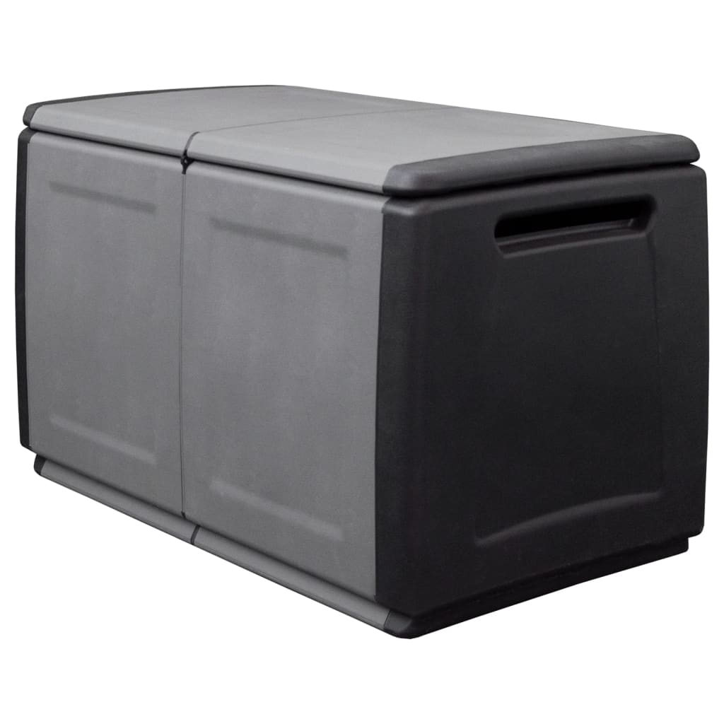 vidaXL Garden Storage Box 96x53x57 cm 230 L Dark Grey and Black